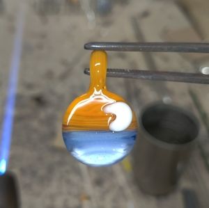 Sunset glass pendant